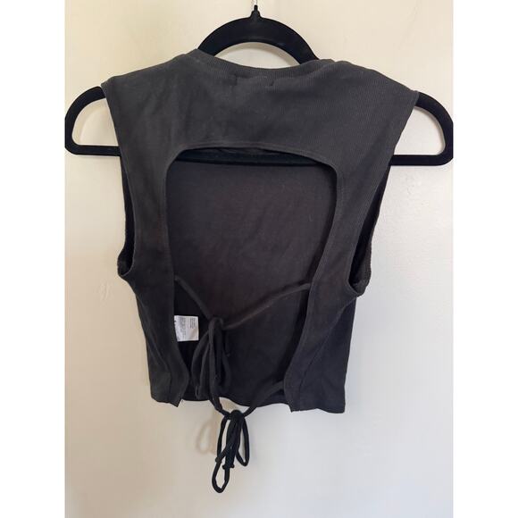 Reformation Open-Back Knit Raiden Sleeveless Top in Black SZ S - Picture 4 of 6